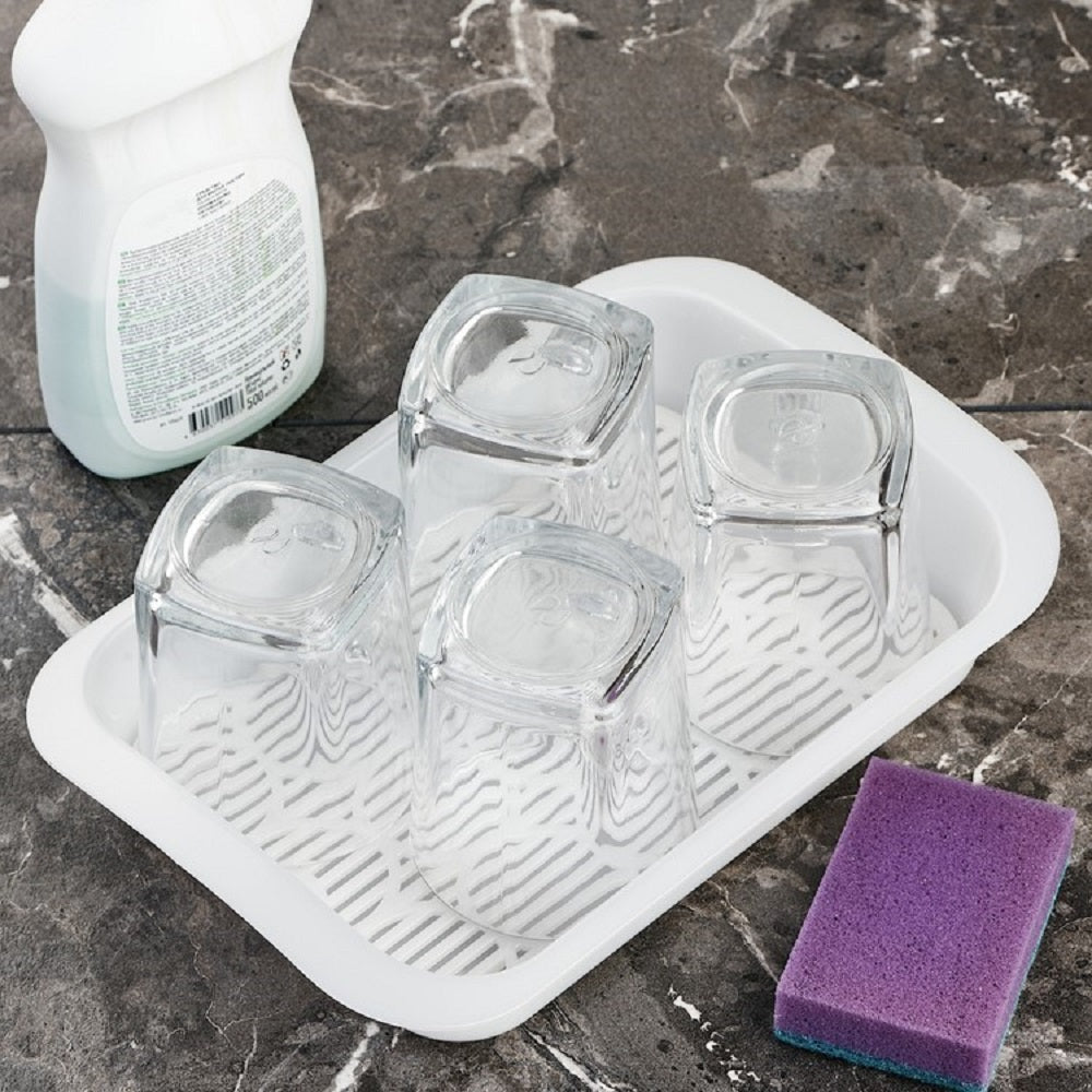 PLASTIC CUP TRAY PEARL WHITE