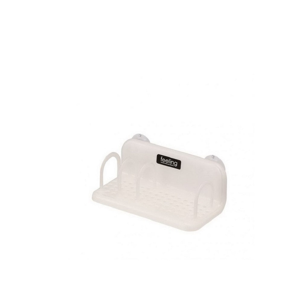 PLASTIC SPONGE RACK -WHITE