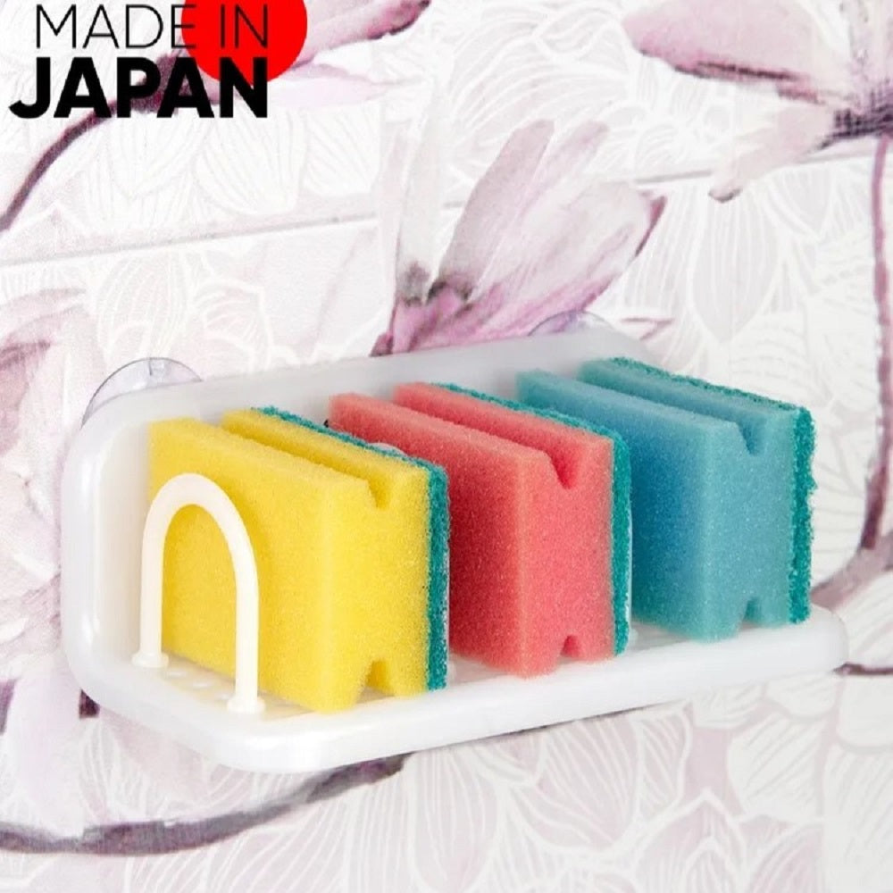 PLASTIC SPONGE RACK -WHITE