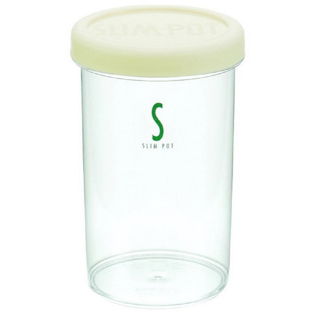 PLASTIC STORAGE POT-SLIM WHITE