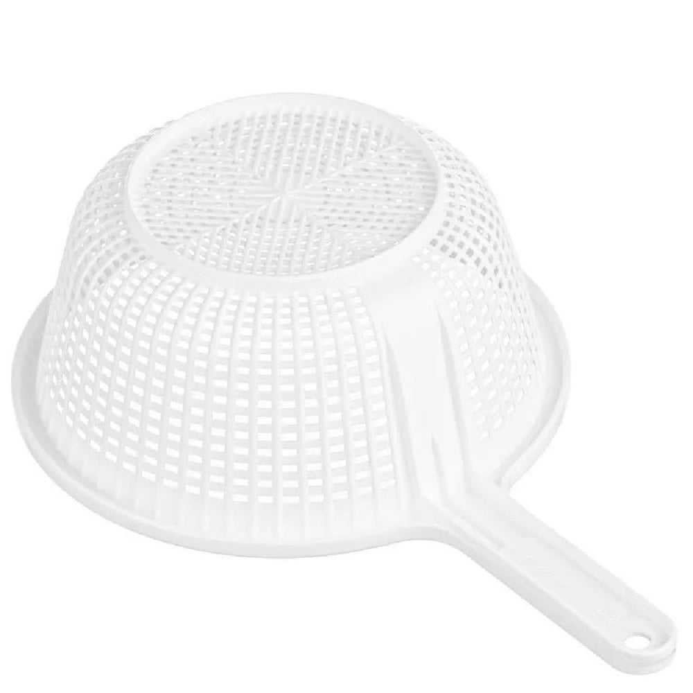 PLASTIC STRAINER BOWL WITH HANDLE NO.19 WHITE