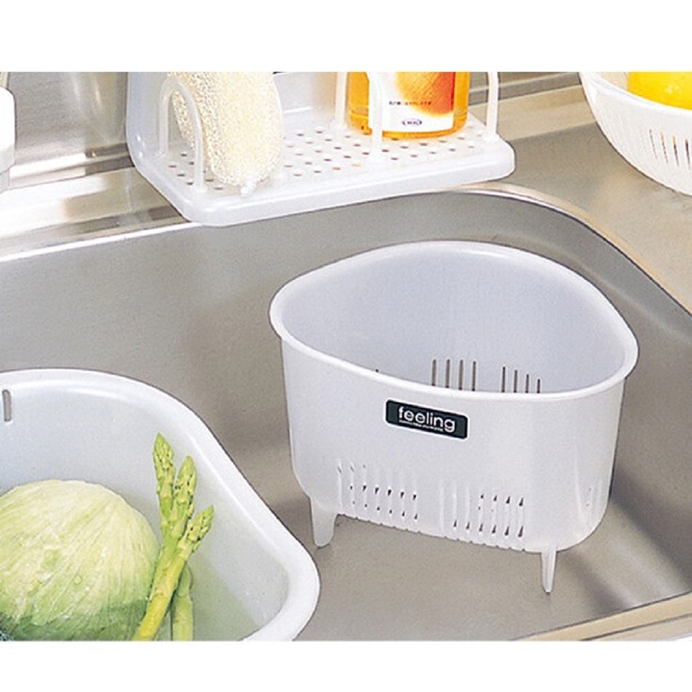 PLASTIC KITCHEN SINK WASTE BASKET ORANGE