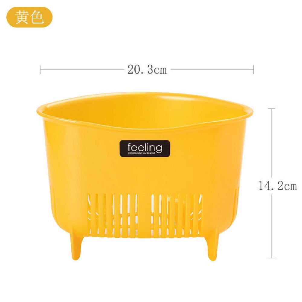 PLASTIC KITCHEN SINK WASTE BASKET ORANGE