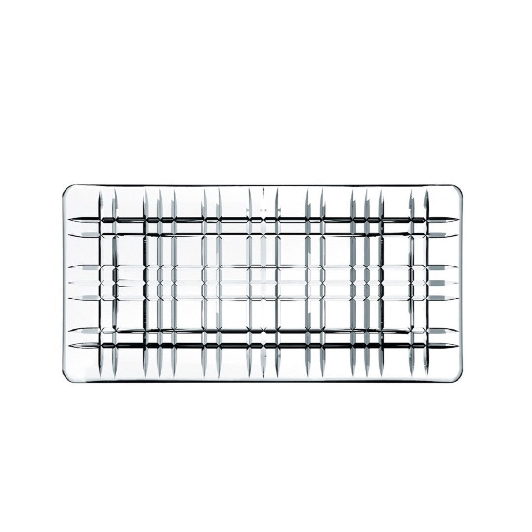 Square Crystal Plate Rec small 12 x 28 cm