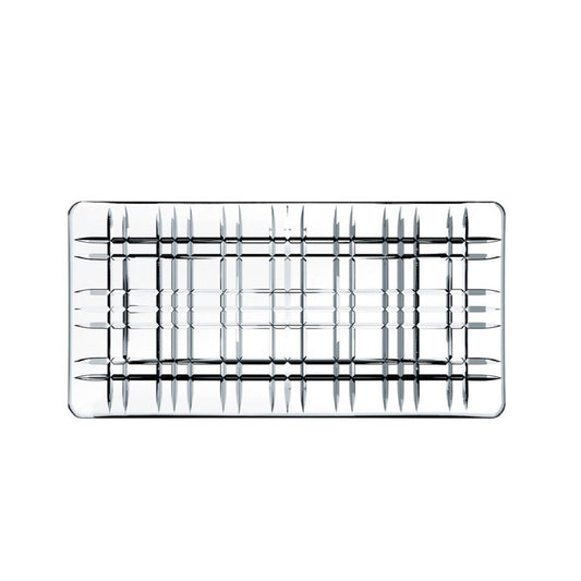 Square Crystal Plate Rec small 12 x 28 cm