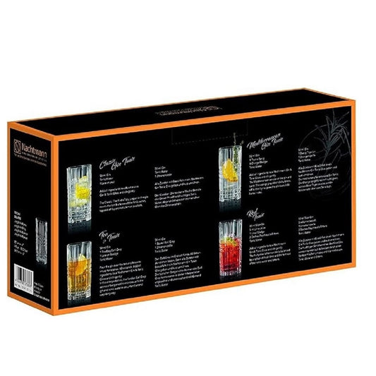Nachtmann Square Longdrink Glass, Set of 4