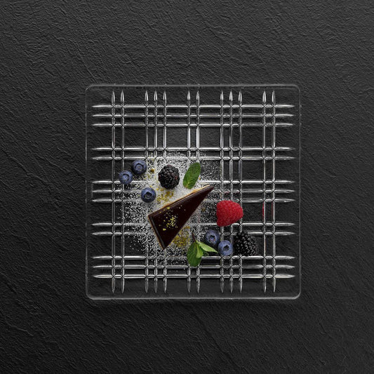 Square Crystal Smoke Square Plate