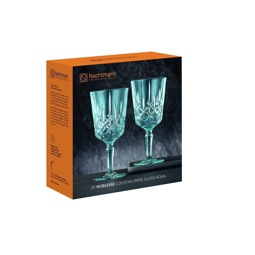 Nachtmann NOBLESSE COCKTAIL/WINE GLASS AQUA SET'2
