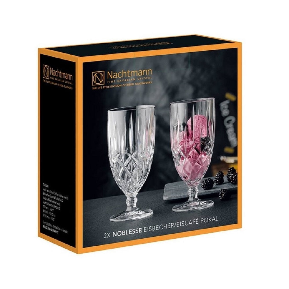 Noblesse Crystal Iced Coffee/ Ice Cream Set of 2
