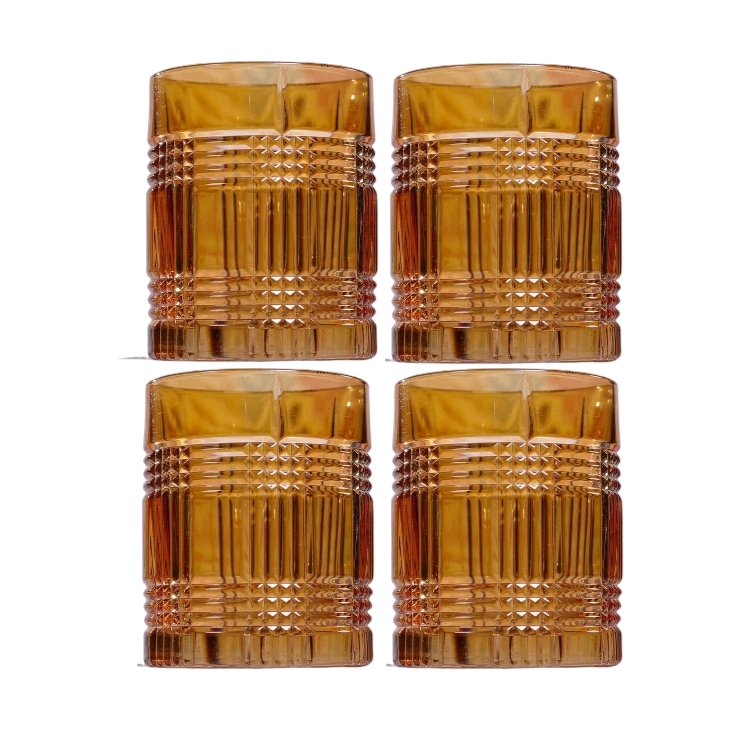 Nachtmann Whisky Coloured Glass (Amber) 409 ml Set of 4