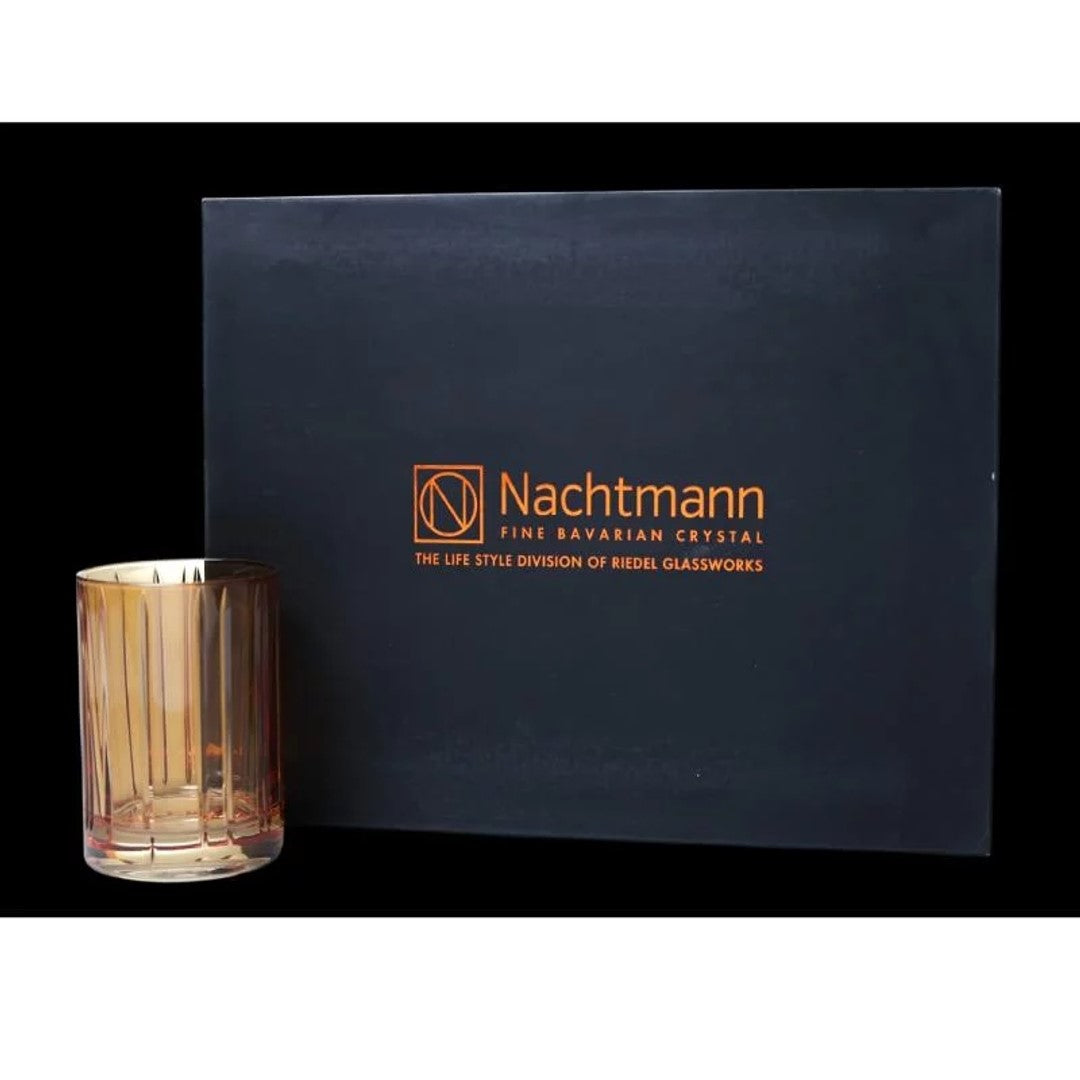 Lines Whisky Coloured Glass Amber Set of 4