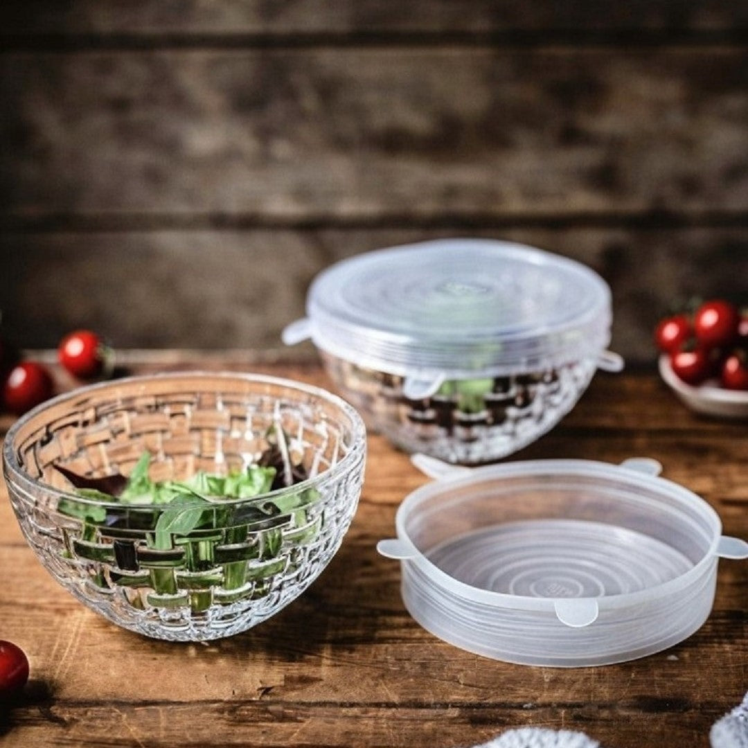Square Crystal Bowl 15 cm -Set of 4 (2 BOWL + 2 LID)
