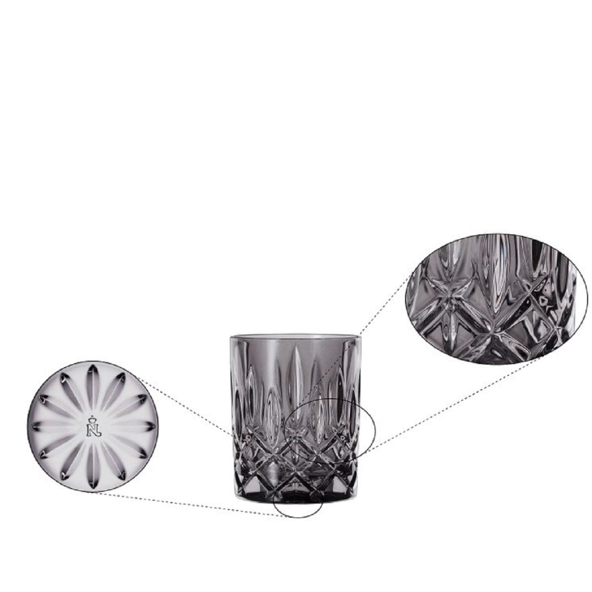 Nachtmann NOBLESSE SMOKE WHISKY TUMBLER SET OF 2