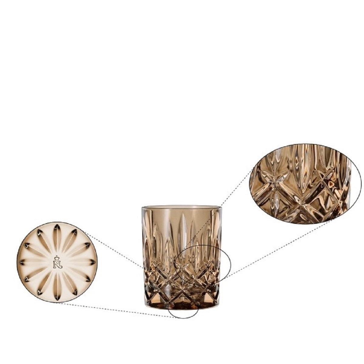 Nachtmann NOBLESSE TOBACCO WHISKY TUMBLER SET OF 2