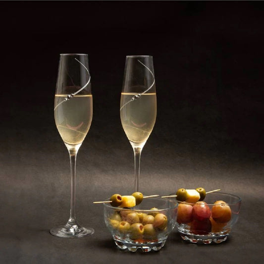 Buy Champagne Silhouette Flute 210 ml Glasses Online by Diamante - tablejoy.in