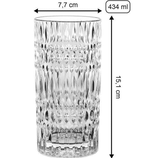 Spiegelau & Nachtmann, Set of 12 Bar Glasses, Set of 6 Whisky and Londrink Glasses, Crystal Glass, 15/10oz Ethnic 105354