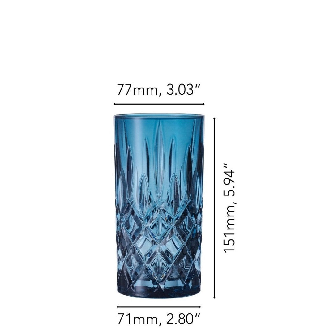 NACHTMANN Noblesse Long Drink Glass - Vintage Blue Set'2