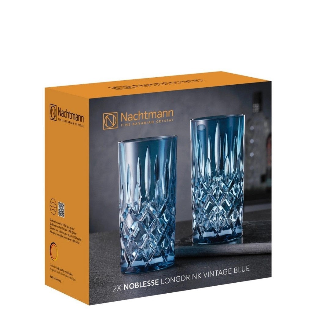 NACHTMANN Noblesse Long Drink Glass - Vintage Blue Set'2