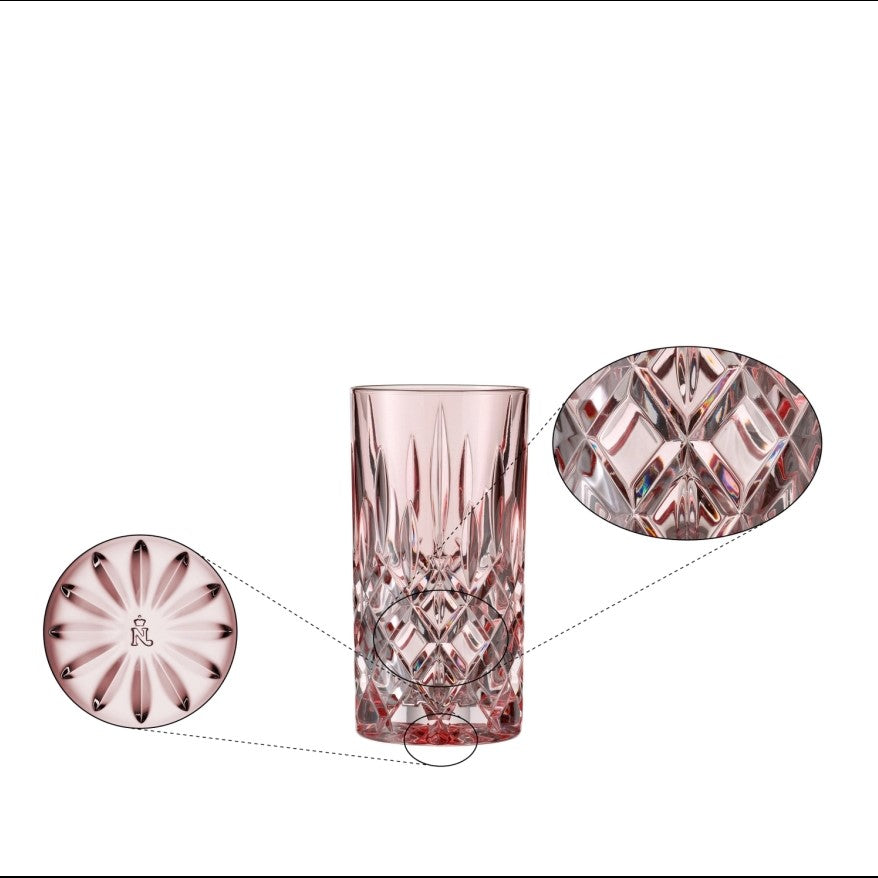 NACHTMANN Noblesse Long Drink Glass - Rose Set'2