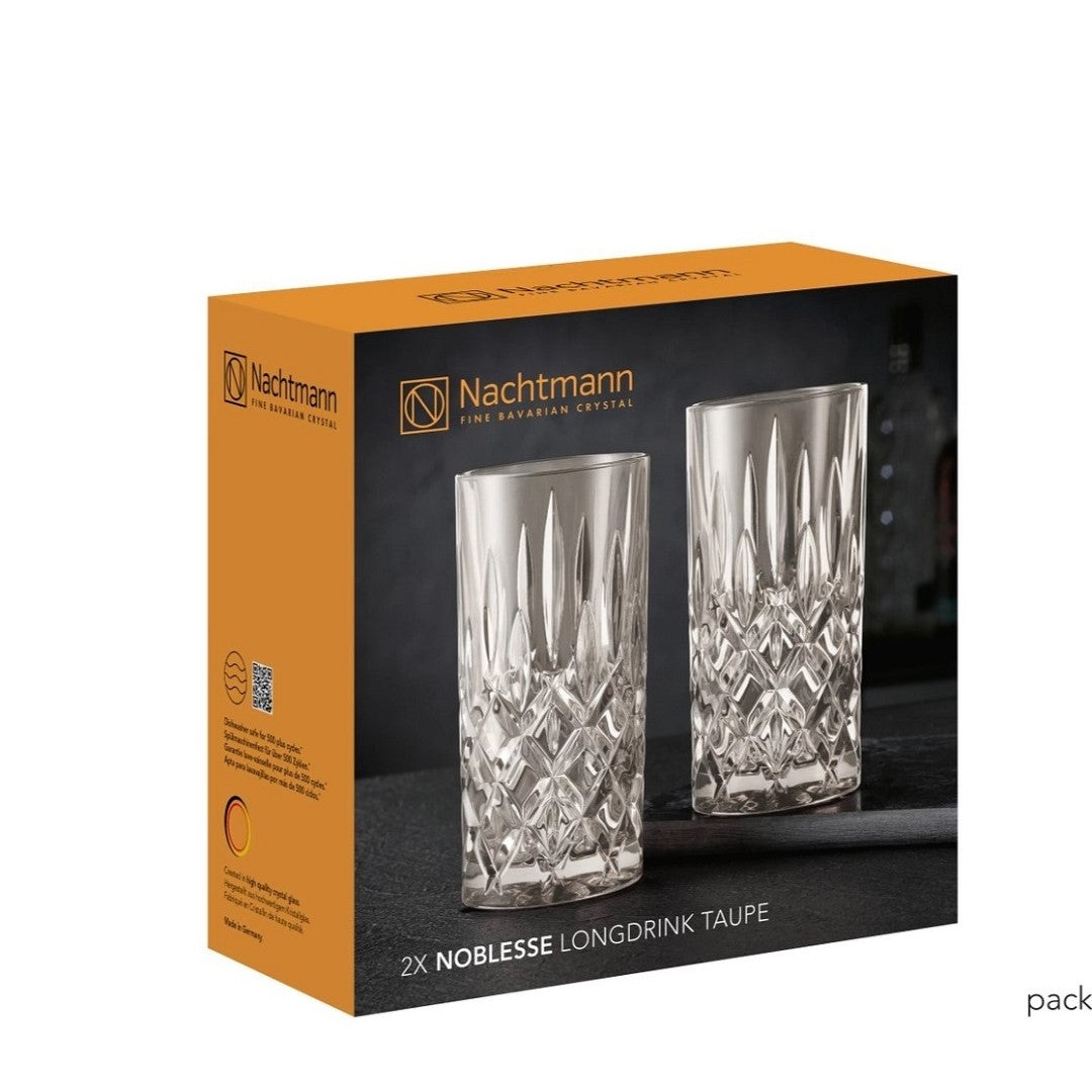 NACHTMANN Noblesse Long Drink Glass - Taupe Set'2