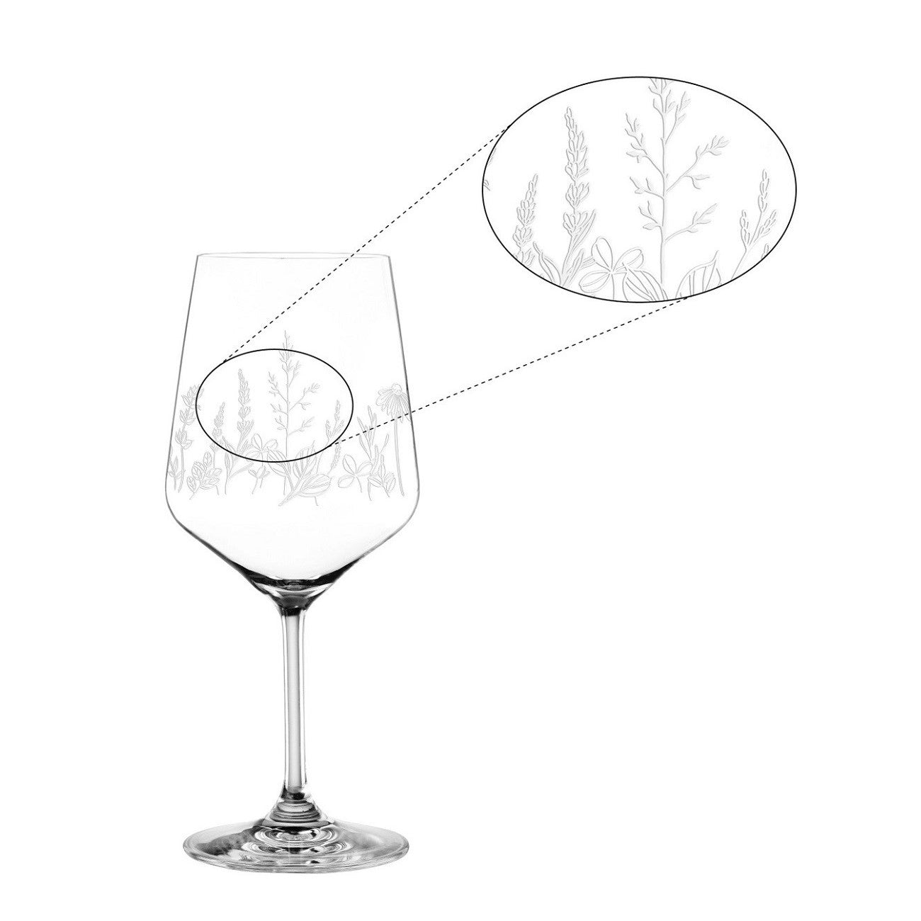 NACHTMANN Tattoo Wine/Spritz Glass - Botanical White Set'2