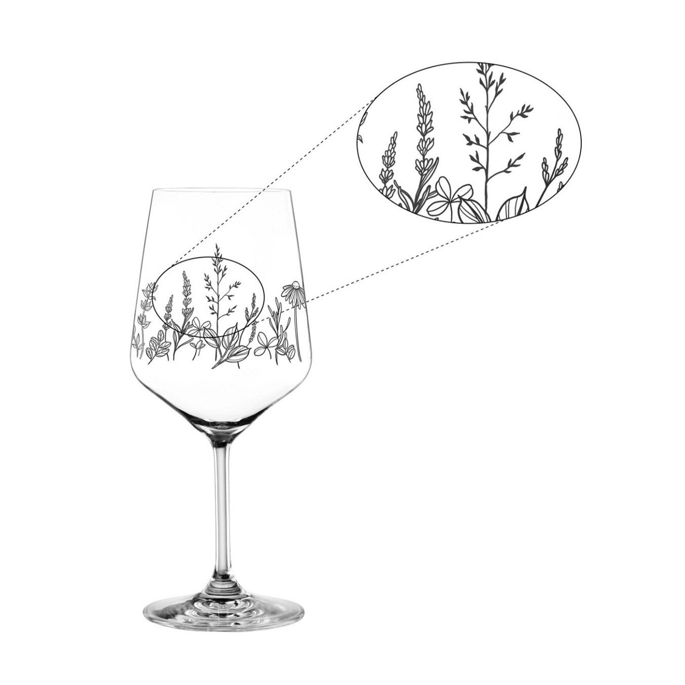 NACHTMANN Tattoo Wine/Spritz Glass - Botanical Black Set'2
