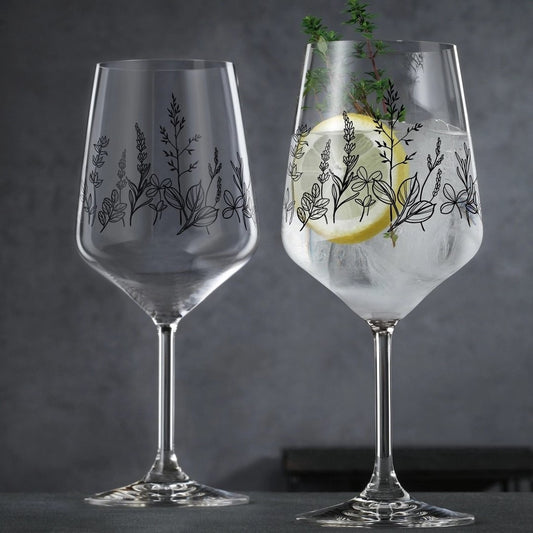 NACHTMANN Tattoo Wine/Spritz Glass - Botanical Black Set'2