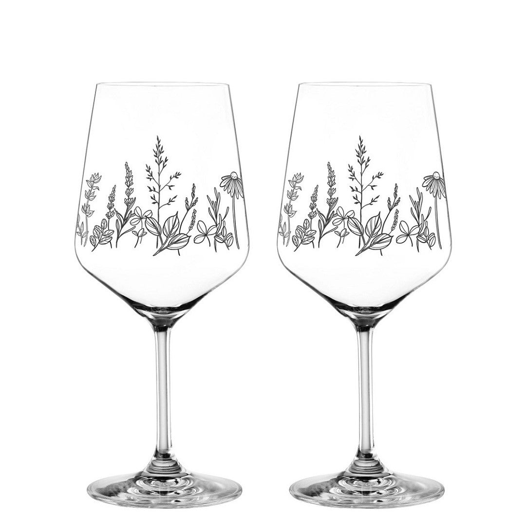 NACHTMANN Tattoo Wine/Spritz Glass - Botanical Black Set'2