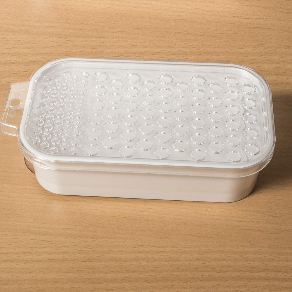 PLASTIC GRATER w/SUCTION - WHITE
