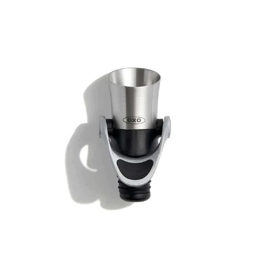 OXO STEEL WINE STOPPER  AND POURER COMBINATION