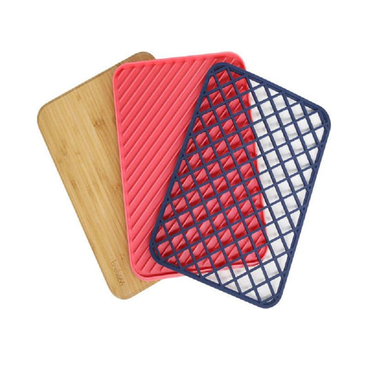 Trilogy - ChopDrainRest Pcs 16,000 14,52 232,32 Set con tagliere in bamboo, gocciolatoio e sottopentola