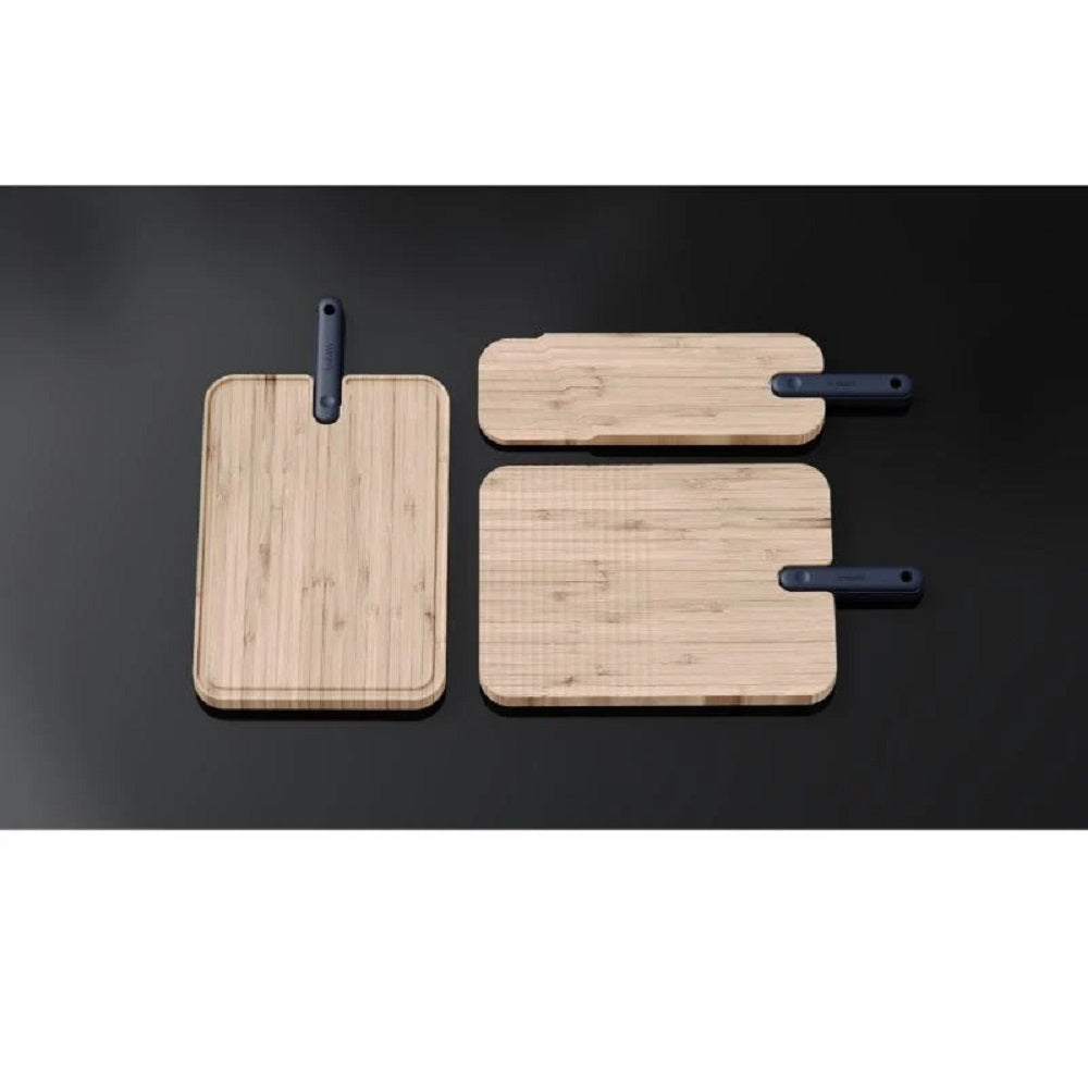 Art— - Integrated Knife - Black Edition - Salami Bamboo cutting board with integrated salami knife