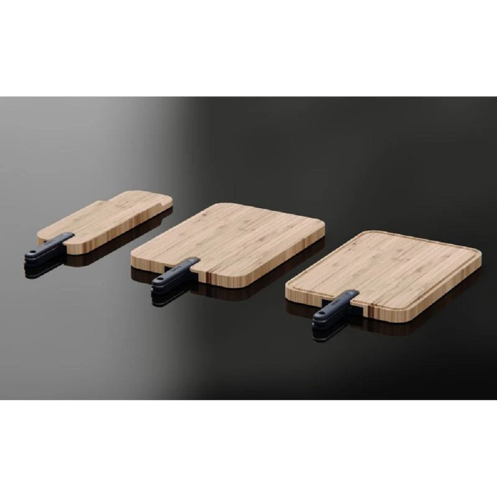 Art - Integrated Knife - Black Edition - Bread Bamboo cutting board with integrated bread knife