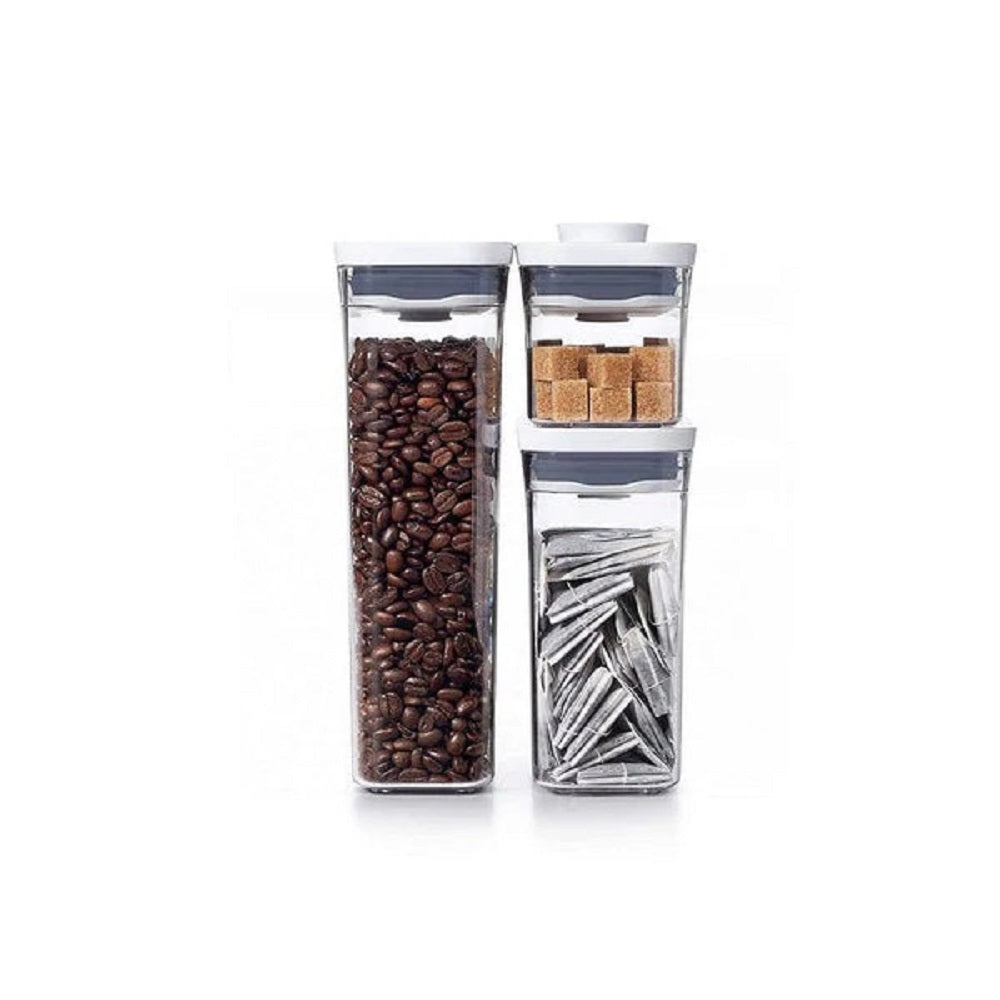OXO GG 3 PC POP CONTAINER RECTANGLE SET WITH SCOOP