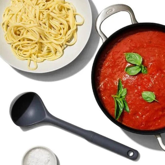 OXO GG SMALL SILICONE LADLE - PEPPERCORN