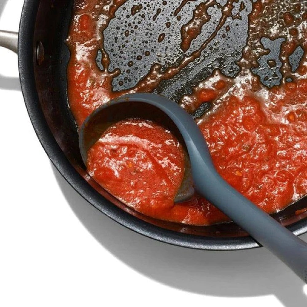 OXO GG SMALL SILICONE LADLE - PEPPERCORN