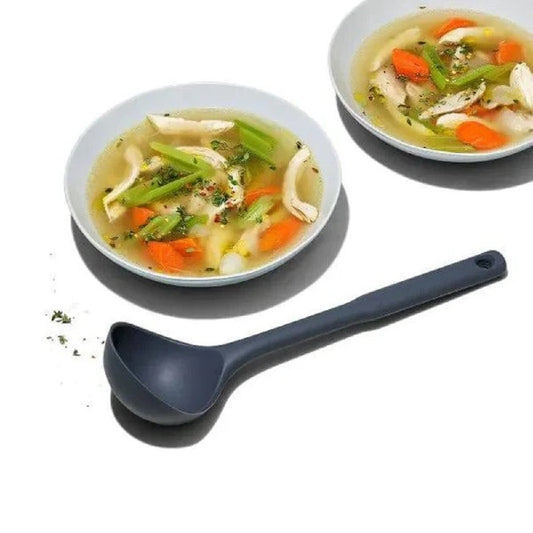 OXO GG SMALL SILICONE LADLE - PEPPERCORN