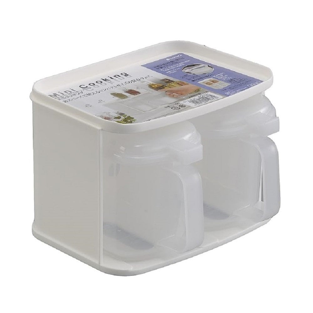 PLASTIC MINI SEASONING POT ORGANIZER - WHITE