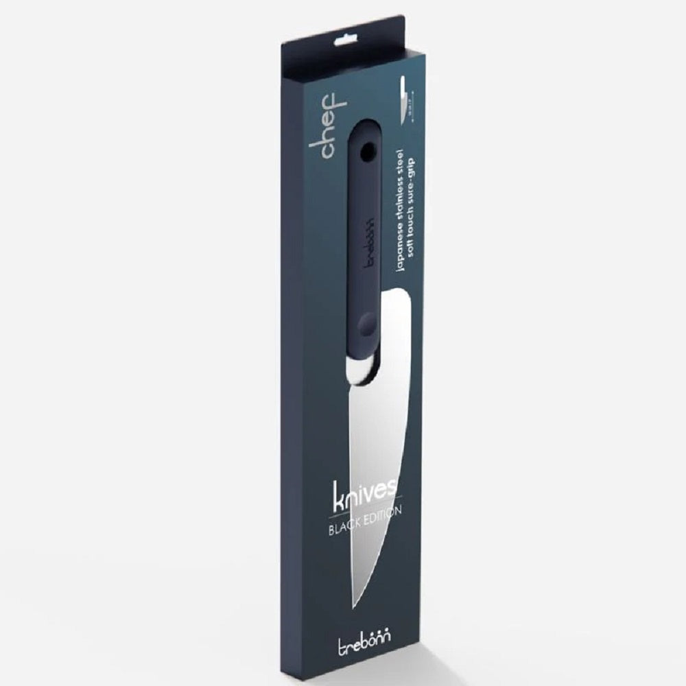 Chef Knife - Black Edition Japanese stainless steel kitchen knife with soft-touch anti-slip handle