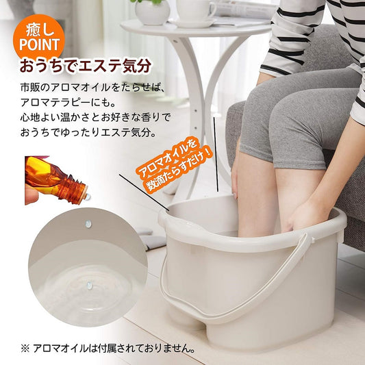 PLASTIC LADIES FOOTBATH BUCKET PEARL WHITE