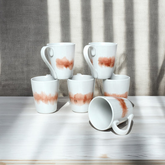 Tablejoy Tea Mugs 6Pcs Set'6 Red