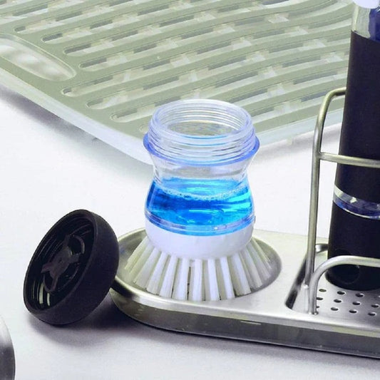 SOAP DISPENSING PALM BRUSH