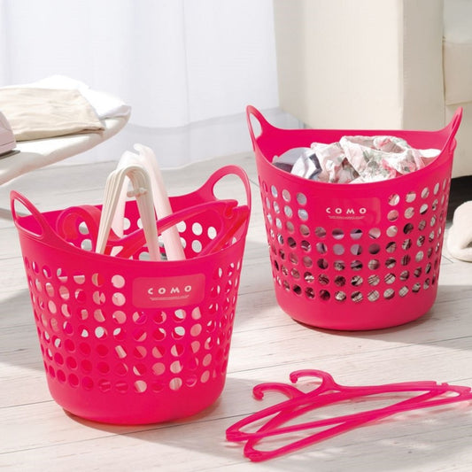 PLASTIC SOFT BASKET LARGE - ROSE PINK