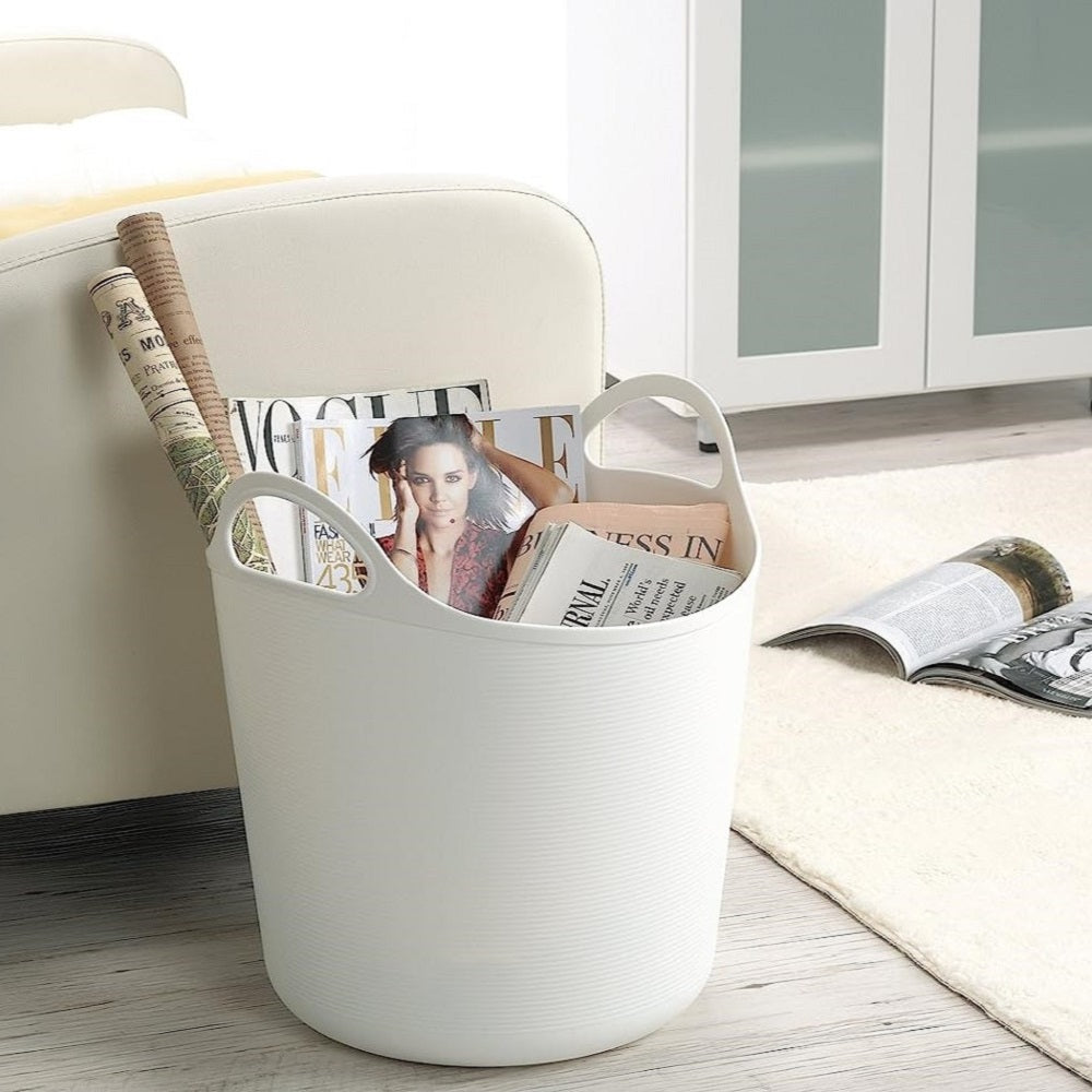 PLASTIC BASKET ALGO LARGE WHITE