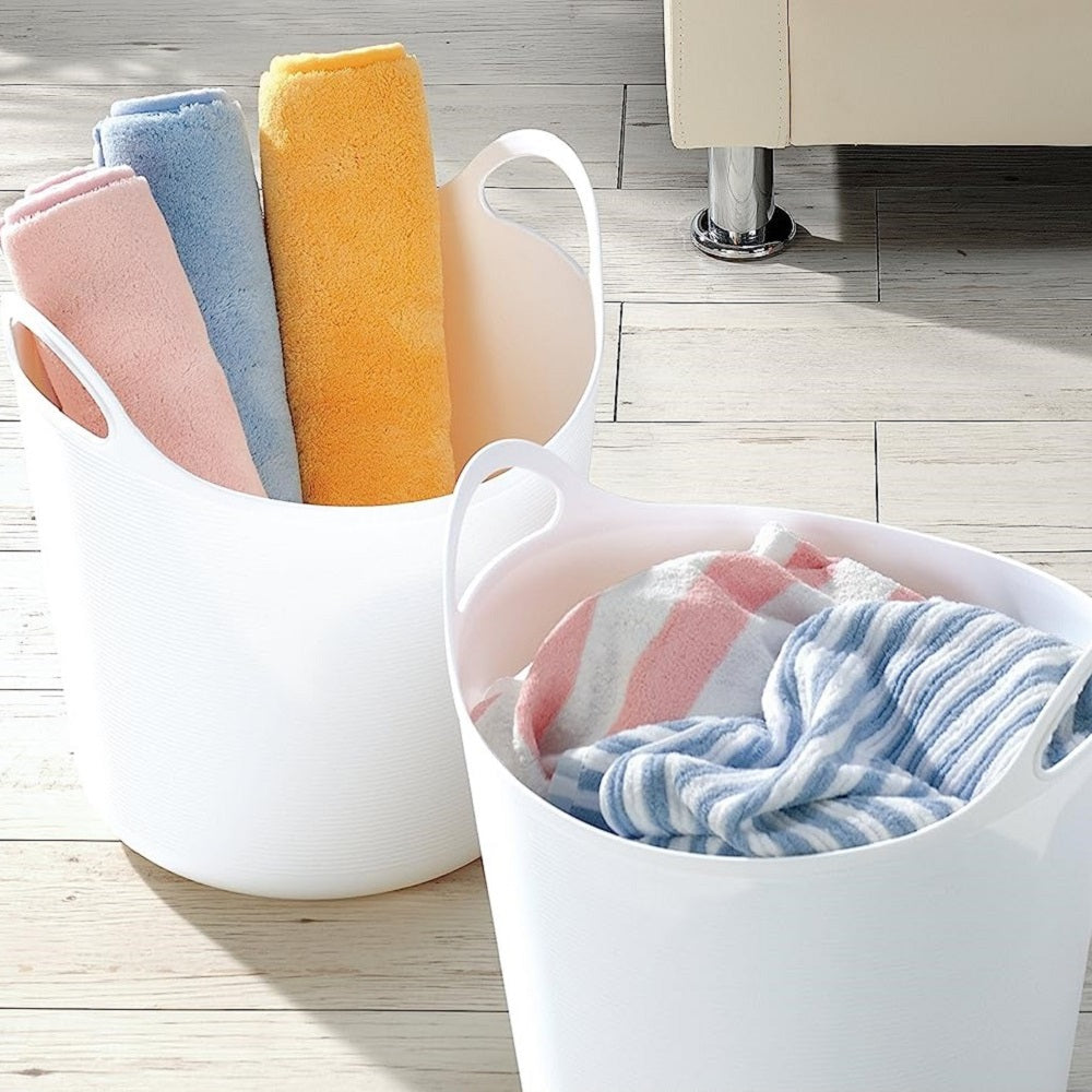 PLASTIC BASKET ALGO LARGE WHITE