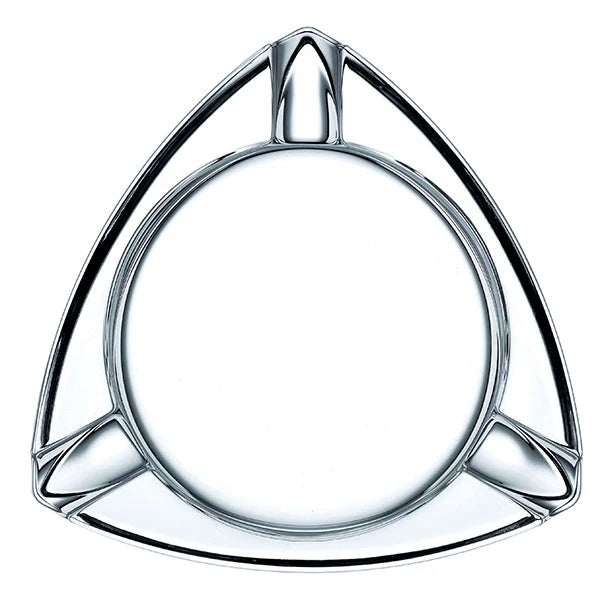 Nachtmann Round Triangle Cigar Ashtray, 7", Clear