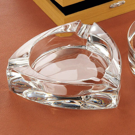 Nachtmann Round Triangle Cigar Ashtray, 7", Clear