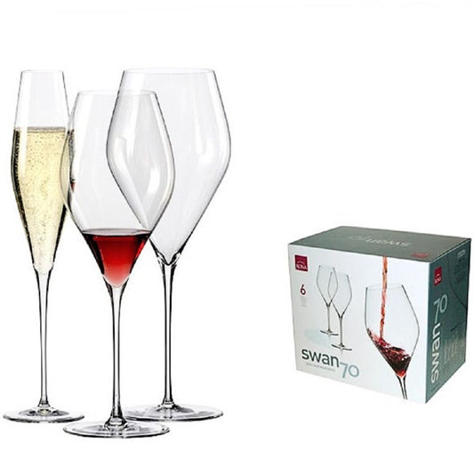 Swan Red Wine Glasses Set of 6