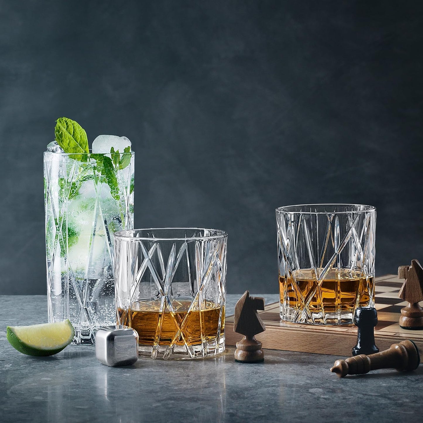 NACHTMANN MODERN LONG DRINK TUMBLER SET 4