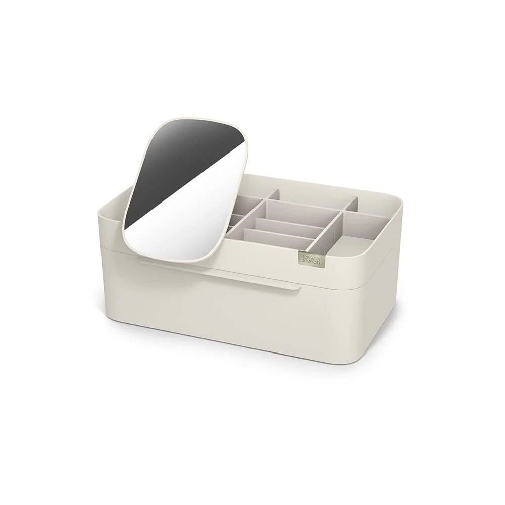 viva large cosmetic organiser with removable mirror with shell